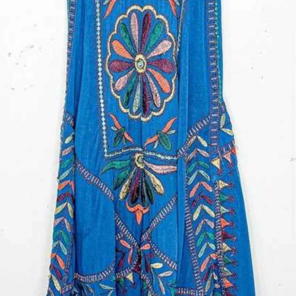 Free People Blue Embroidered Tunic - Picture 2 of 3